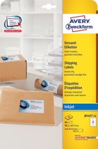 Avery Witte etiketten QuickDry doos van 10 blad, 99,1 x 67,7 mm (b x h), 80 stuks, 8 per blad  