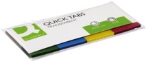 Q-CONNECT Quick Tabs, 25 x 45 mm, 4 x 40 tabs, geassorteerde kleuren