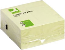 Q-CONNECT Quick Notes, 76 x 76 mm, 400 vel, geel