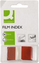 Q-CONNECT index, 25 x 45 mm, 50 tabs, rood