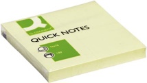 Q-CONNECT Quick Notes, 76 x 76 mm, 100 vel, geel