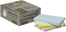 Q-CONNECT Quick Notes Recycled pastel, 76 x 127 mm, 100 vel, doos van 12 stuks in assorti kleuren