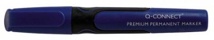 Q-CONNECT premium permanent marker, 3 mm, ronde punt, blauw