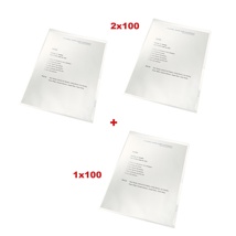 ACTIE Leitz Recycle: 2x L-map, A4+, transparant, 100 stuks (4011003) + GRATIS 1x L-map (4011003)