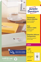 Avery transparante etiketten QuickPEEL 99,1 x 42,3 mm (b x h), 300 stuks, 12 per blad