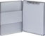 MAULassist klembordkoffer aluminium A4 staand, draait linksom open (zijkant)