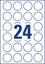 Avery Zweckform L3415-100 ronde etiketten, diameter 40 mm, 2400 etiketten, wit