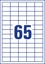 Avery Zweckform 3666, Universele etiketten, Ultragrip, wit, 100 vel, 65 per vel, 38 x 21,2 mm