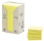 Post-it Recycled notes, 100 vel, 38 x 51 mm, geel, pak van 24 blokken
