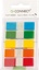 Q-CONNECT index mini, 12,5 x 45 mm, 5 x 20 tabs, geassorteerde kleuren