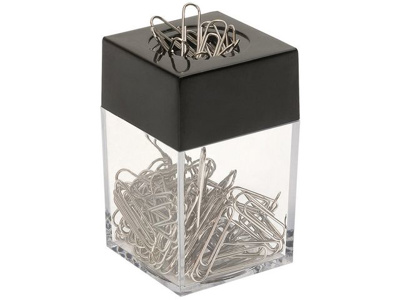 OUR CHOICE Paperclips 25mm, incl. houder