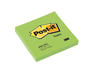 POST-IT® Notitieblok Neon Mono 76x76
