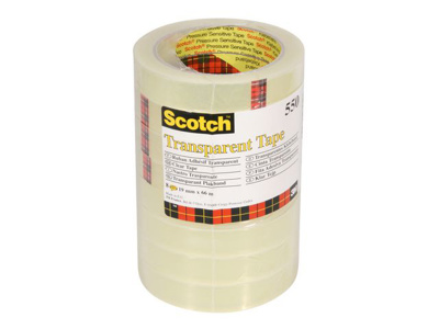 Scotch® Plakband transparant 550 19 mm x 66 m