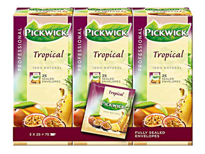 Pickwick Thee Tropische Vruchten, 3 x 25 zakjes