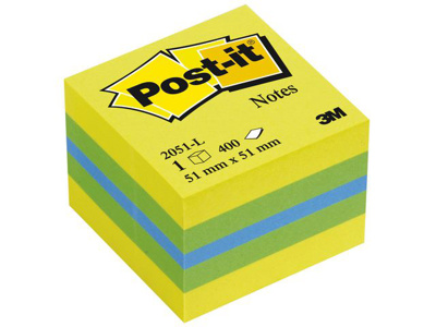 Post-it® Notes Mini Kubus, 51 x 51 mm