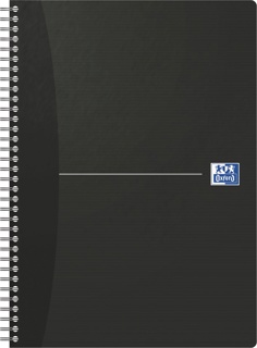 Oxford Office Essentials spiraalschrift, 180 bladzijden, A4, gelijnd, zwart