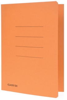 Class'ex dossiermap, 3 kleppen 18,2 x 22,5 cm (voor schrift), oranje