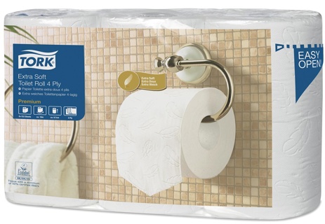 Tork toiletpapier Conventional, 4-laags, systeem T4, pak van 6 rollen