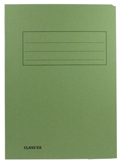 Class'ex dossiermap, 3 kleppen 23,7 x 32 cm (voor A4), groen