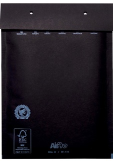 Luchtkussenenveloppen 180x265 mm, doos van 100 stuks, zwart