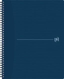 Oxford Origin spiraalschrift, A4+, 140 bladzijden, gelijnd, blauw