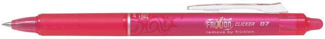 Pilot intrekbare roller FriXion Ball Clicker, medium punt, 0,7 mm, roze