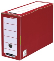 Bankers Box premium transfer archiefdoos, 12,7 x 25,4 x 35,9 cm, rood