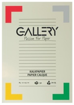 Gallery kalkpapier, 21 x 29,7 cm (A4), blok van 50 vel