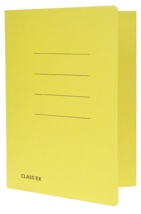 Class'ex dossiermap, 3 kleppen 18,2 x 22,5 cm (voor schrift), geel
