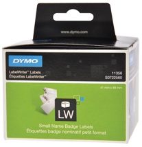 Dymo etiketten LabelWriter 89 x 41 mm, verwijderbaar, wit, 300 etiketten