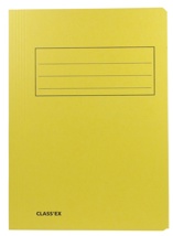 Class'ex dossiermap, 3 kleppen 23,7 x 32 cm (voor A4), geel