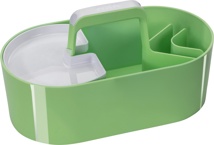 Han Toolbox Lodraagbare bureaustandaard met schaal, 4 vakken, groen (Lime Green)