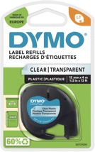 Dymo LetraTAG plastic tape 12 mm, transparant