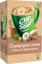 Cup-a-Soup champignon crème met croutons, pak van 21 zakjes