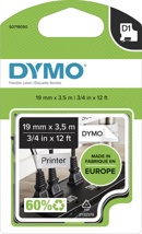 Dymo D1 flexibele nylontape 19 mm, zwart op wit