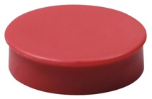 Nobo magneten diameter van 30 mm, rood, blister van 4 stuks