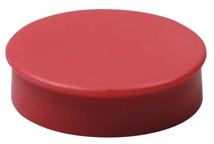 Nobo Magneten, diameter 38 mm, rood, blister van 4 stuks