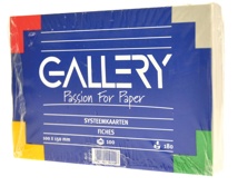 Gallery witte systeemkaarten, 10 x 15 cm, effen, pak van 100 stuks
