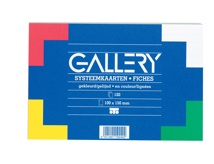 Gallery gekleurde systeemkaarten, 10 x 15 cm, gelijnd, pak van 120 stuks