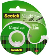 Scotch plakband Magic Tape, 19 mm x 7,5 m, blister met dispenser