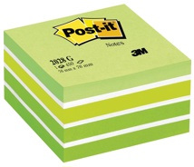 Post-It Notes kubus, 450vel, 76 x 76 mm, groen