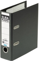 Elba Rado Plast ordner voor A5 staand, zwart, rug van 7,5 cm