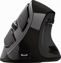 Trust oplaadbare draadloze ergonomische muis Voxx, zwart