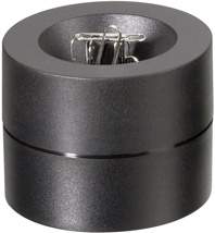 MAUL papercliphouder Pro ECO magnetisch, Ø7.3x6cm, 85% gerecycled kunststof zwart