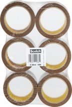 Scotch geluidsarme verpakkingstape, 50 mm x 66 m, bruin, pak van 6 rollen