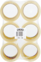 Scotch geluidsarme verpakkingstape, 50 mm x 66 m, transparant, pak van 6 rollen