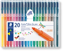 Staedtler viltstiTriplus Color, opstelbare box met 20 kleuren