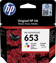 HP 653 originele Advantage drie-kleuren inktcartridge