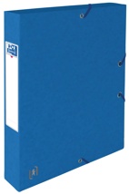 Elba elastobox Oxford Top File+ rug van 4 cm, blauw