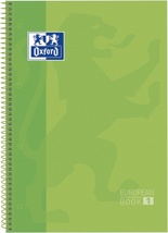 Oxford School Classic Europeanbook spiraalblok, A4+, 160 bladzijden, gelijnd, groen